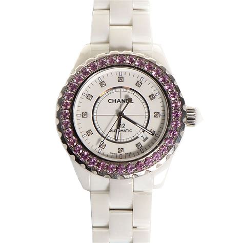 chanel watch pink diamonds|chanel j12 watch with diamonds.